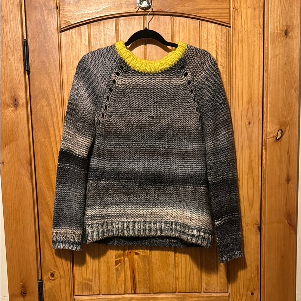 Gray and Yellow Women's M Sweater Zadig & Voltaire neutral creams grays ombré